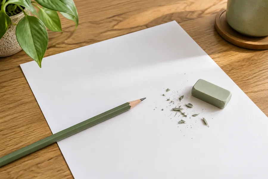 Espace de travail illustrant la rédaction d’un CV