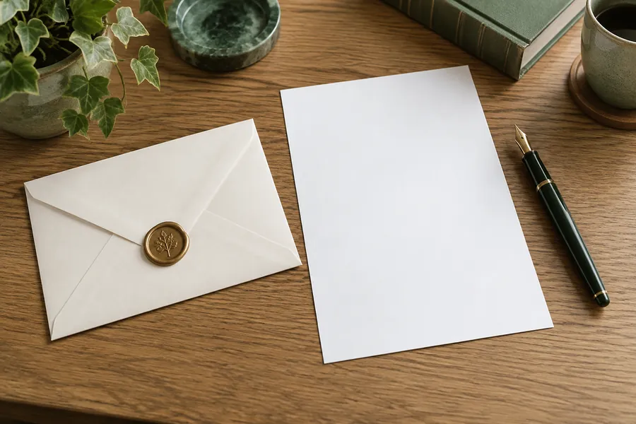 Espaço de trabalho ilustrativo para escrever um currículo