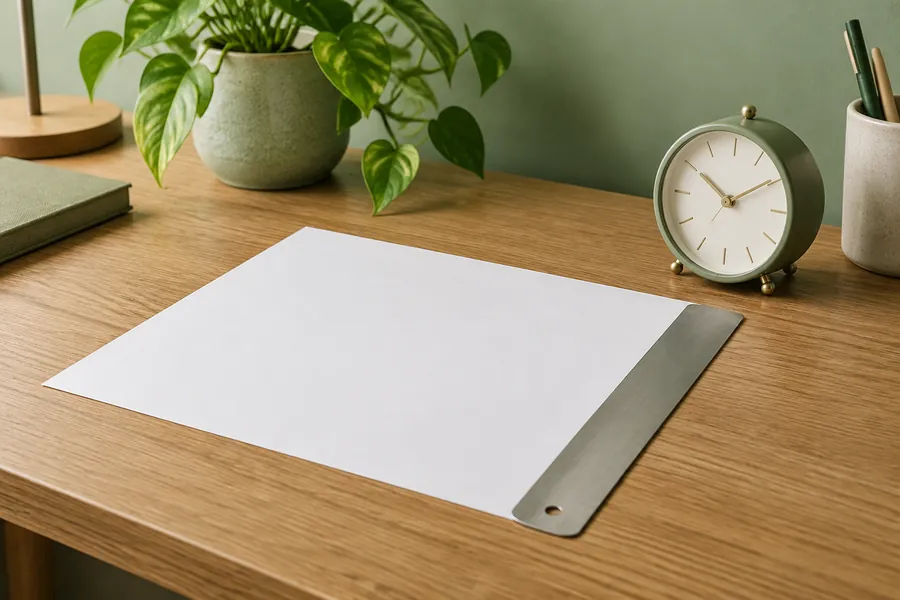Espace de travail illustrant la rédaction d’un CV